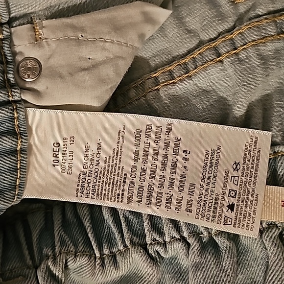 Girls Levis High Lose Jeans, Size 10 - Picture 7 of 7